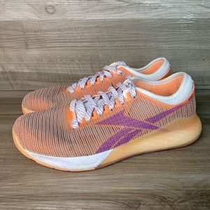 Reebok Womens CrossFit Nano 9 Size 8 Crosstraining Shoes Crossfit Sunglow Grape